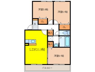 ロイヤルガ－デンなでしこ館の物件間取画像